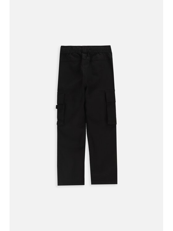 Coccodrillo Coccodrillo Kalhoty z materiálu ZC5119101ABK-021 Černá Regular Fit