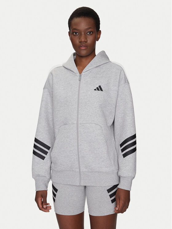 adidas adidas Mikina Future Icons 3-Stripes JE0172 Šedá Regular Fit