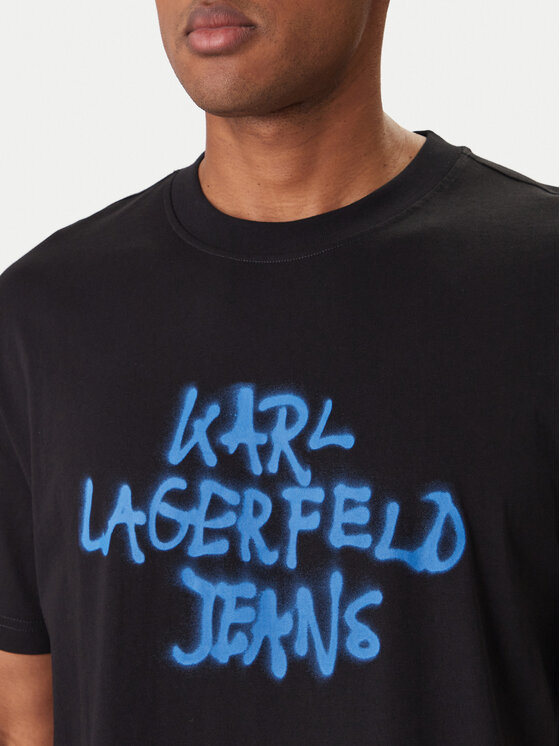 Karl Lagerfeld Jeans Karl Lagerfeld Jeans Marškinėliai B1M17065 Juoda Regular Fit