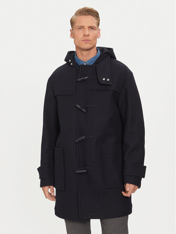 BOSS BOSS Gyapjú kabát 50528188 Sötétkék Regular Fit