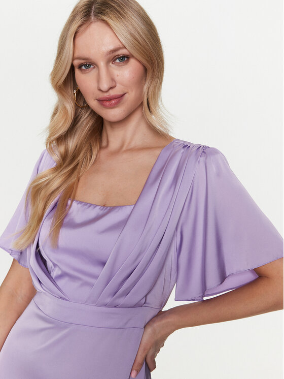 Rinascimento Rinascimento Sukienka koktajlowa CFC0112815003 Fioletowy Regular Fit
