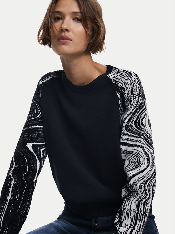 Desigual Desigual Pullover Kodiak 25WWJF28 Schwarz Regular Fit