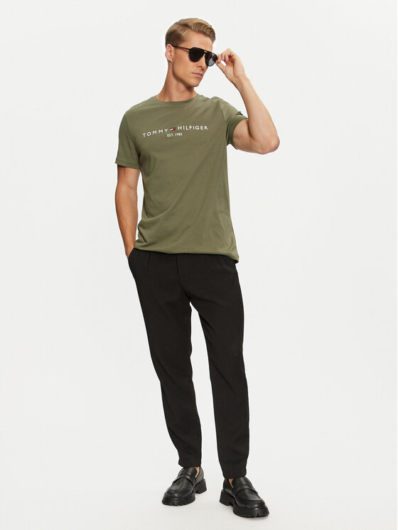 Tommy Hilfiger Tommy Hilfiger Тишърт Logo MW0MW11797 Зелен Slim Fit