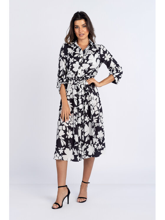 Salme Salme Sukienka codzienna Sofia Czarny Regular Fit