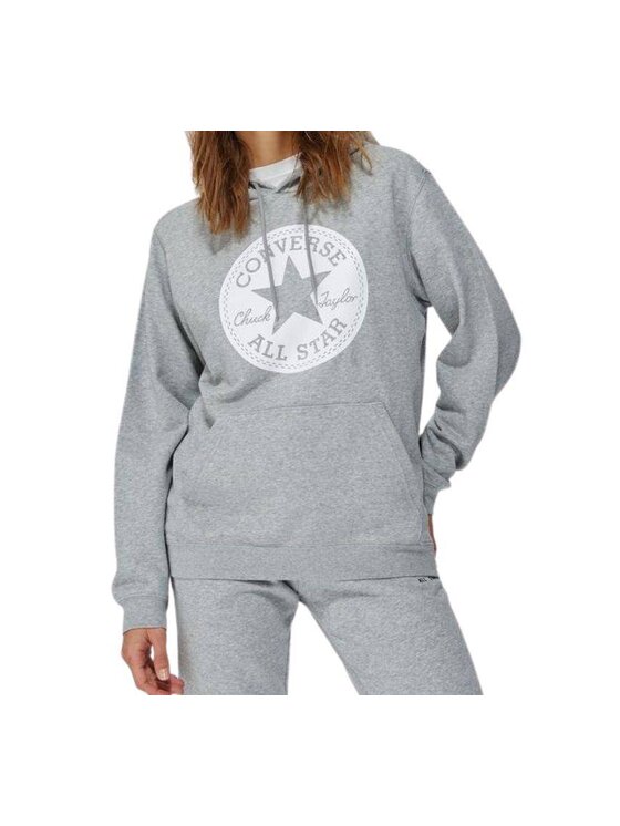 Converse Converse Džemperis ar kapuci Chuck Patch Pelēks Classic Fit