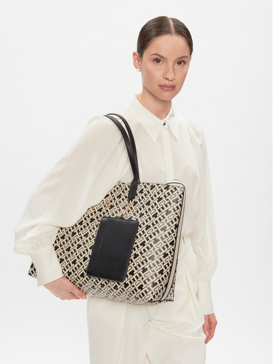 Tommy Hilfiger Tommy Hilfiger Käekott Iconic Tommy Tote Mono AW0AW16082 Must