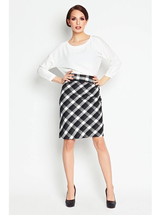 Awama Awama Spódnica A107 Biały Basic Fit