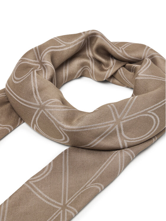 Calvin Klein Calvin Klein Eșarfă Emblem Aop Contrast Lw Square Sc LV04F8077G Bej