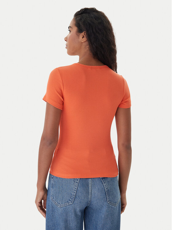 Tommy Jeans Tommy Jeans T-Shirt Badge DW0DW17881 Orange Slim Fit