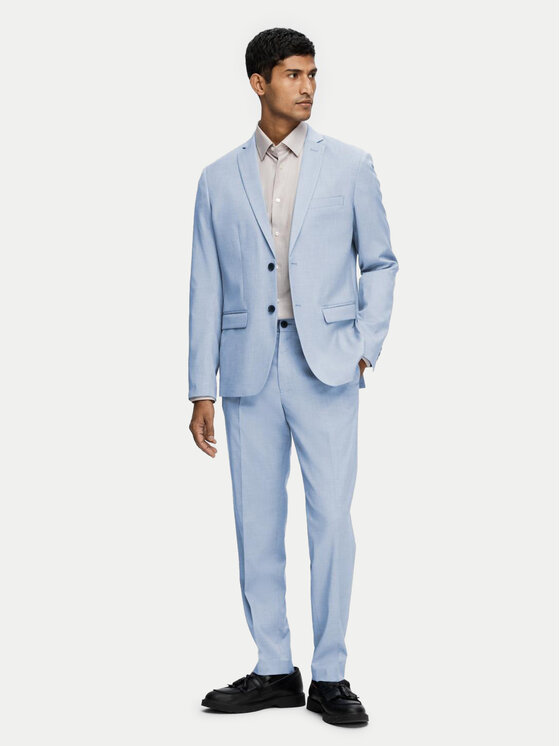 Selected Homme Selected Homme Giacca da abito 16092418 Celeste Slim Fit