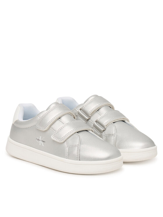 Calvin Klein Calvin Klein Sneakersy Low Cut Velcro V1A9-83205-0376 S Srebrny