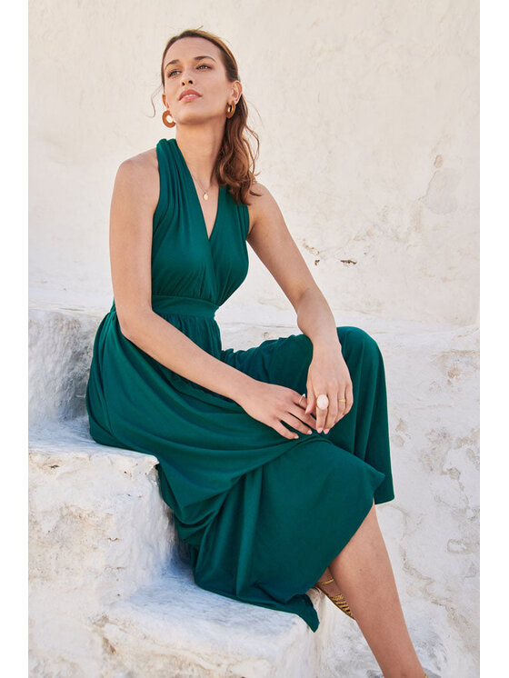 NAOKO NAOKO Každodenné šaty Forest Dream Zelená Regular Fit