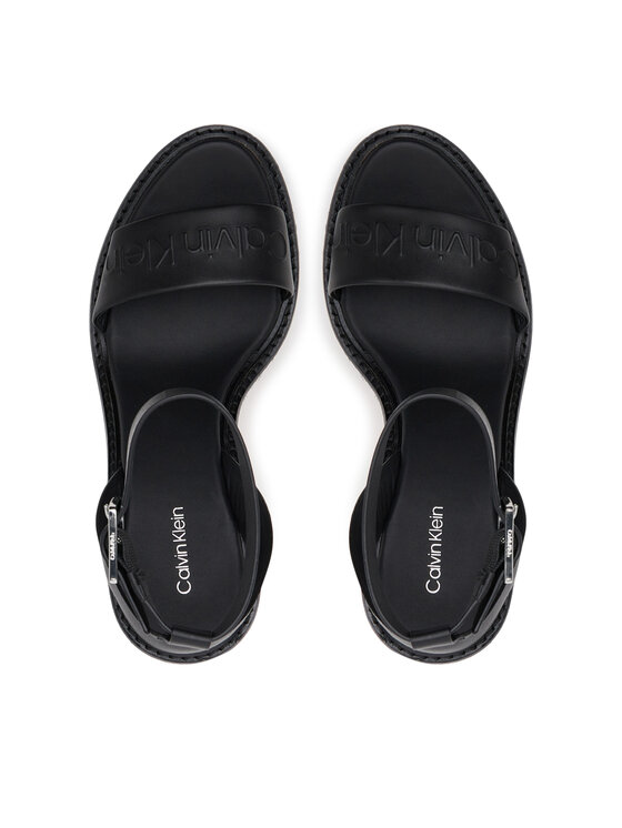 Calvin Klein Calvin Klein Espadrile Wedge Sandal 70 - He HW0HW02376 Negru