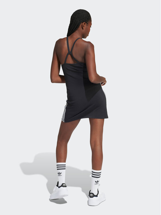 adidas adidas Ljetna haljina 3-Stripes IU2426 Crna Slim Fit