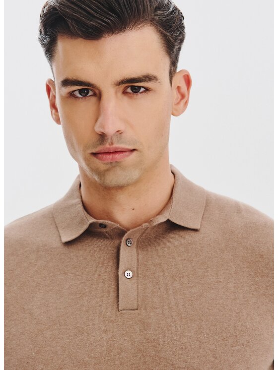 Pako Lorente Pako Lorente Sweter P25WP-2X-004 Beżowy Classic Fit