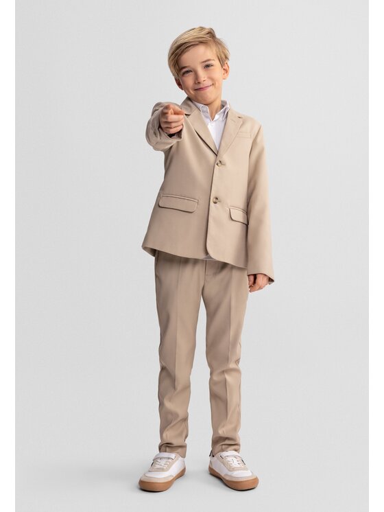 minoti minoti Spodnie materiałowe 29FORMAL250B Szary Regular Fit