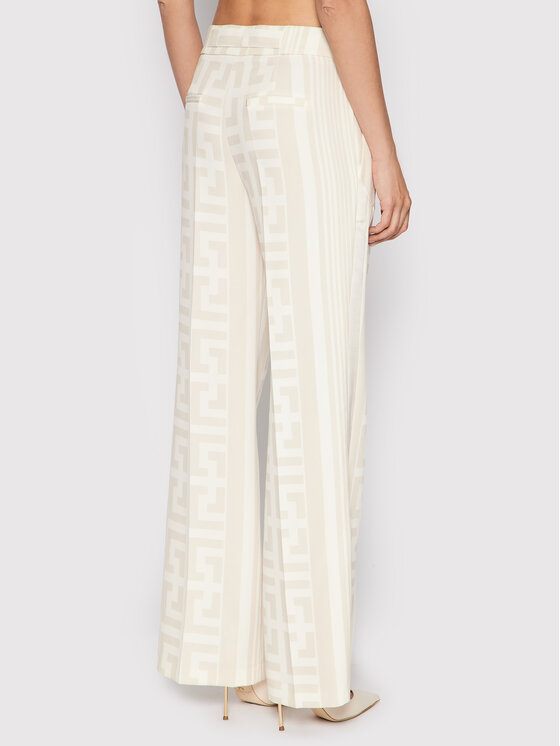 Babylon Babylon Medžiaginės kelnės P E00083 Smėlio Regular Fit