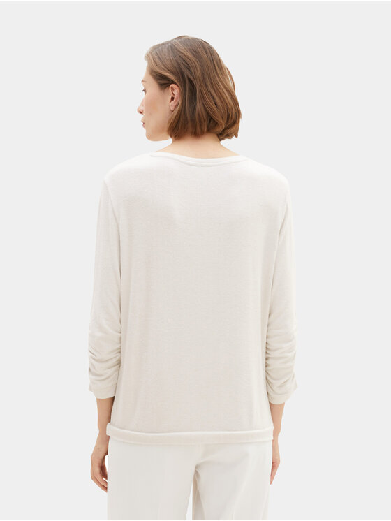 Tom Tailor Tom Tailor Bluza 1038170 Écru Regular Fit