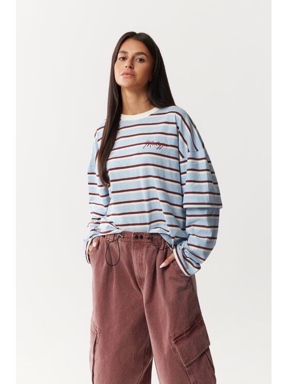 Magda Matyja Magda Matyja Bluzka JADE LONGSLEEVE BLUE Niebieski jasny Loose Fit