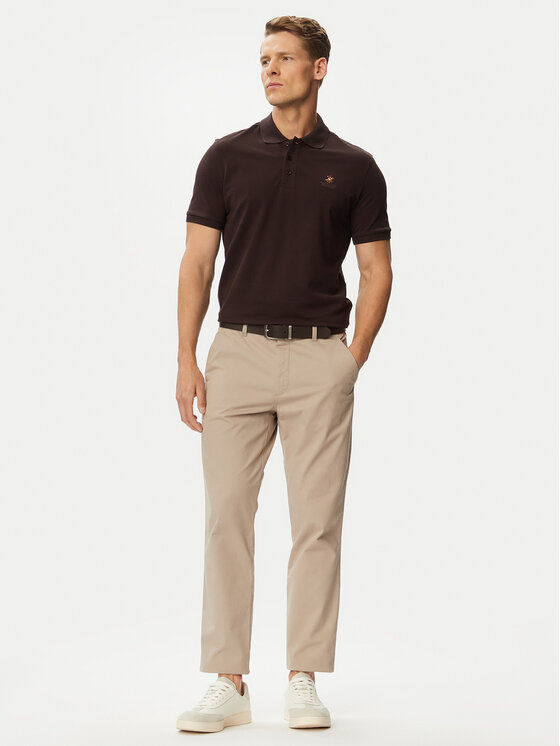 Beverly Hills Polo Club Beverly Hills Polo Club Polokošeľa P-SS26M-P4501247 Tmavo hnedá Regular Fit