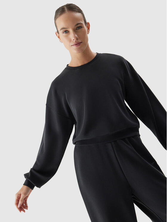 4F 4F Світшот 4FAW23TSWSF701 Чорний Regular Fit