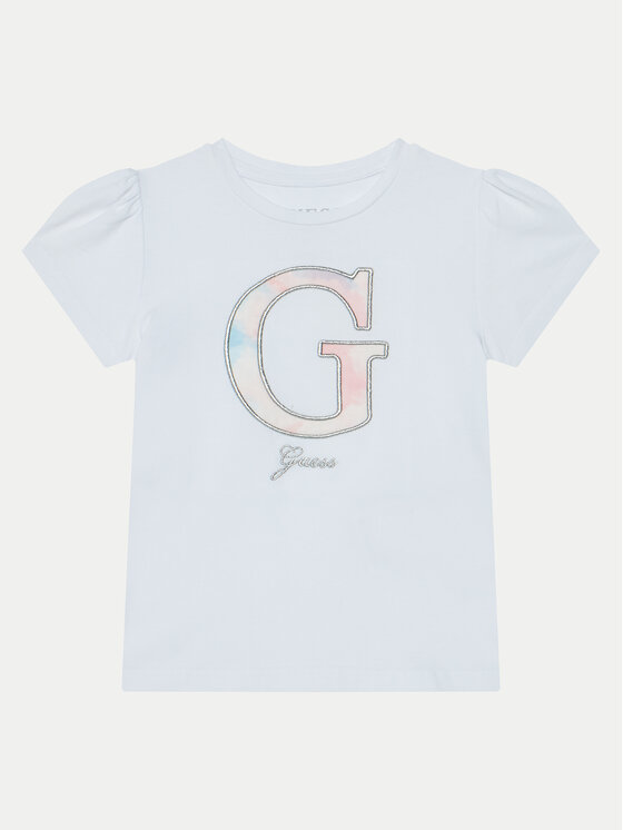 Guess Guess Komplet t-shirt i spódniczka K5RG03 K6YW0 Biały Regular Fit