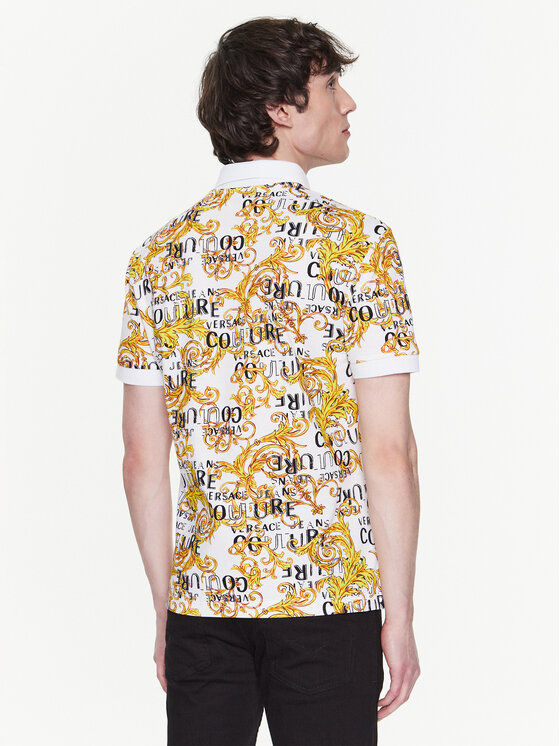 Versace Jeans Couture Versace Jeans Couture Polo 74GAG6S0 Biały Regular Fit