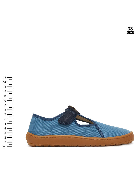 Froddo Froddo Papuče Barefoot Canvas T-Bar G1700439-1 D Modrá