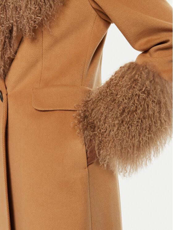 YES LONDON YES LONDON Palton de iarnă CD1202/MON/COL Maro Regular Fit