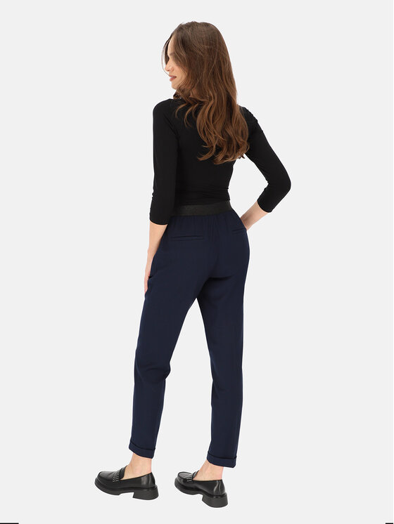 L’AF L’AF Spodnie materiałowe Liberty Granatowy Regular Fit
