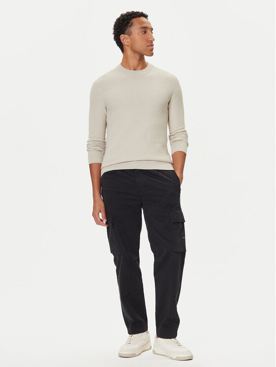 BOSS BOSS Sweter Klapok 50548673 Beżowy Regular Fit
