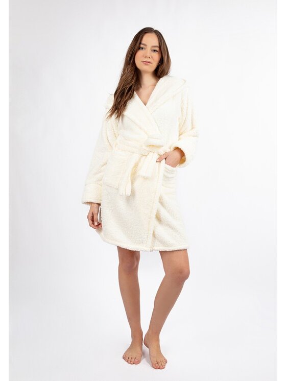 DKaren Lingerie DKaren Lingerie Szlafrok Diana Krótka Écru