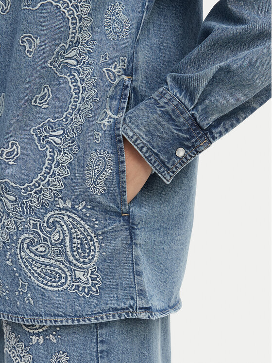 Liu Jo Liu Jo Τζιν πουκάμισο UA6145 D0313 Μπλε Regular Fit