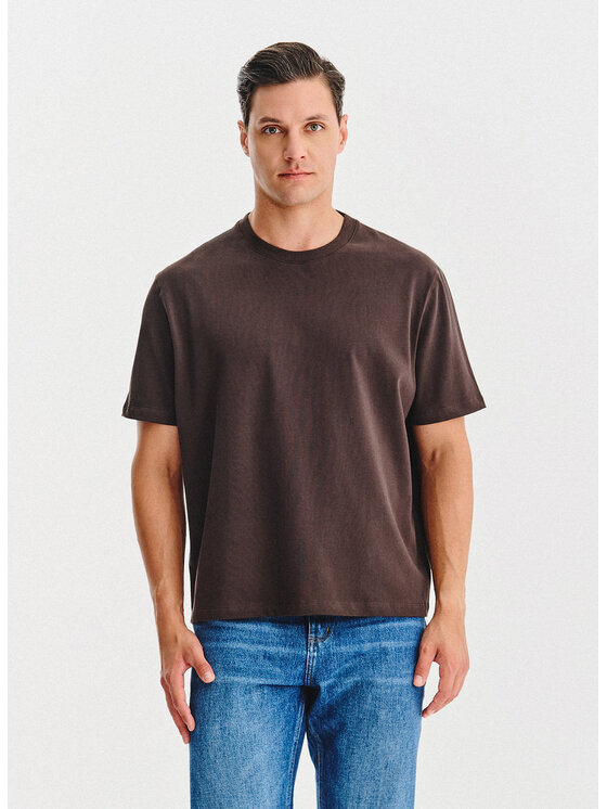 Pako Lorente Pako Lorente T-Shirt U25WB-TT-001 Brązowy Oversize