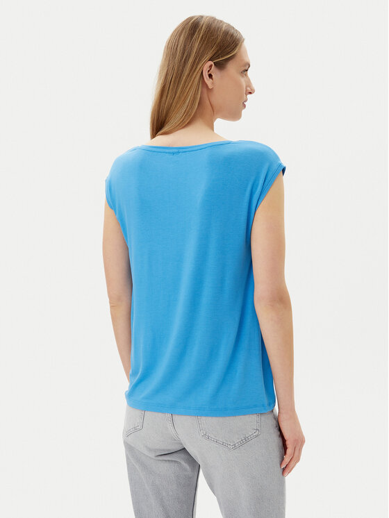 Pieces Pieces Tričko Billo 17078732 Modrá Loose Fit