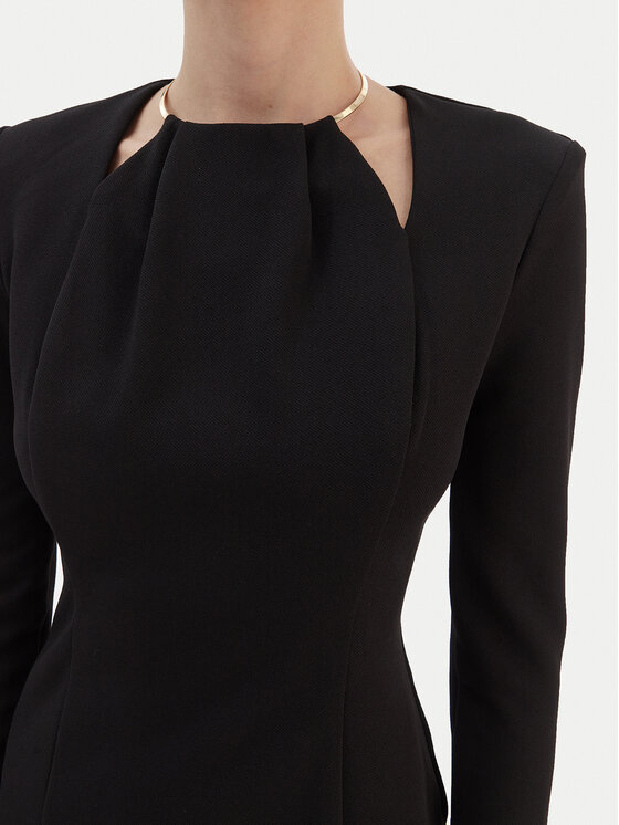 Rinascimento Rinascimento Koktejlové šaty CFC0126529003 Černá Slim Fit