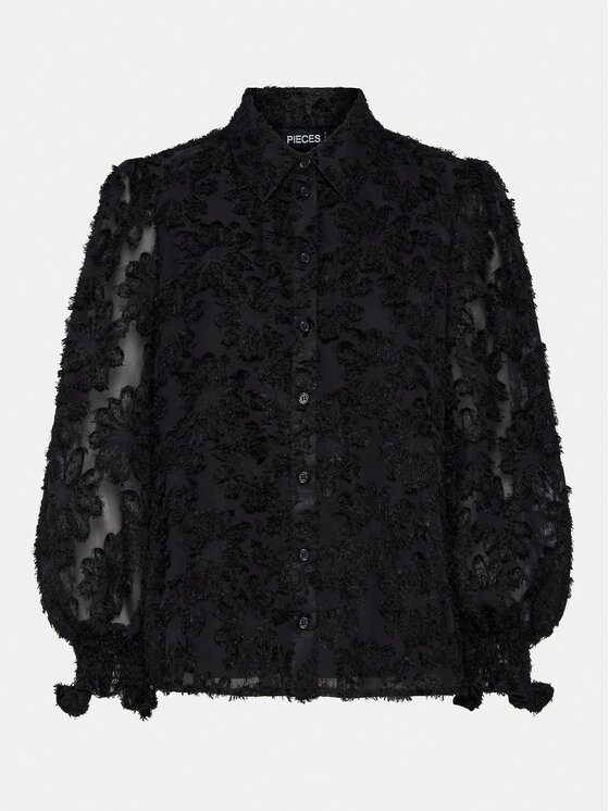 Pieces Pieces Srajca Pina 17154276 Črna Regular Fit