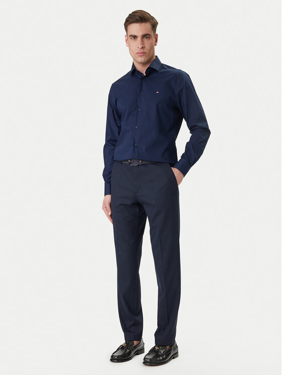 Tommy Hilfiger Tommy Hilfiger Košeľa MW0MW43122 Tmavomodrá Slim Fit