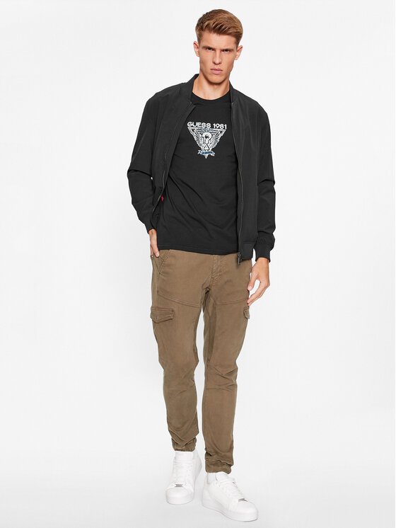 Guess Guess Longsleeve M3BI33 J1314 Czarny Slim Fit