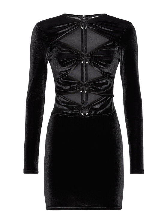 PHILIPP PLEIN PHILIPP PLEIN Večerní šaty 2811 Černá Fitted Fit