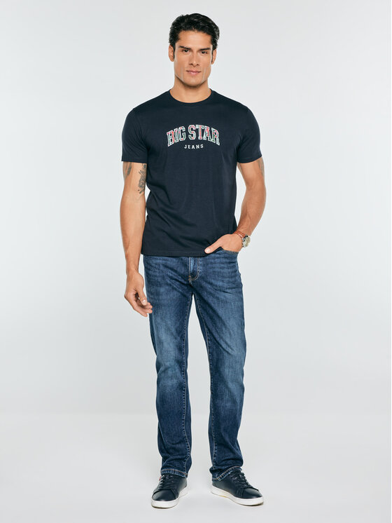 BIG STAR BIG STAR T-Shirt MERON Granatowy Basic Fit