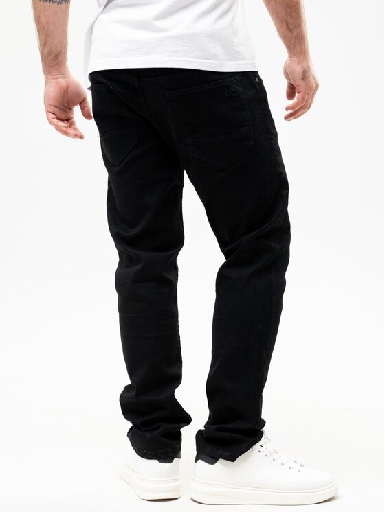 Urban City Urban City Jeansy Spodnie Jeansowe Męskie Czarne UrbanCity Pocket Logo 36 Czarny Regular Fit