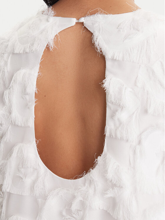 YAS YAS Φόρεμα κοκτέιλ 26038226 Λευκό Loose Fit