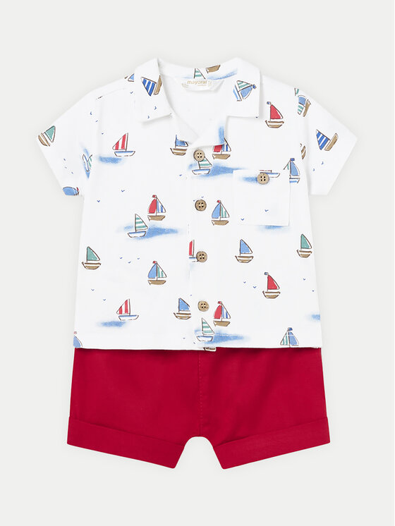 Mayoral Mayoral Set tricou și pantaloni scurți 1222 Colorat Regular Fit
