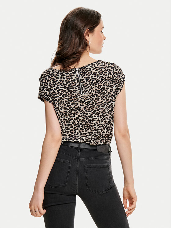 ONLY ONLY Bluzka Vic 15161116 Brązowy Regular Fit