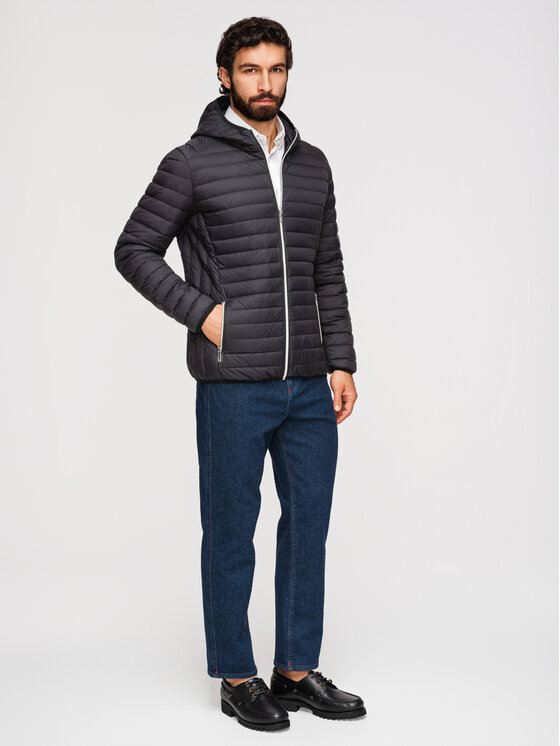 Ombre Ombre Kurtka przejściowa OM-JALP-0211 Czarny Regular Fit