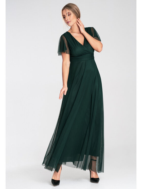 FIGL FIGL Večerné šaty M1103 Zelená Straight Fit