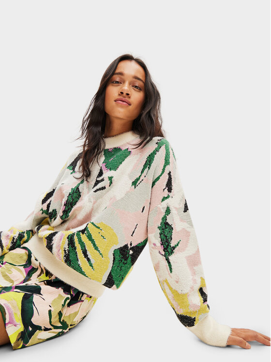 Desigual Desigual Maglione 23WWJF42 Multicolore Oversize