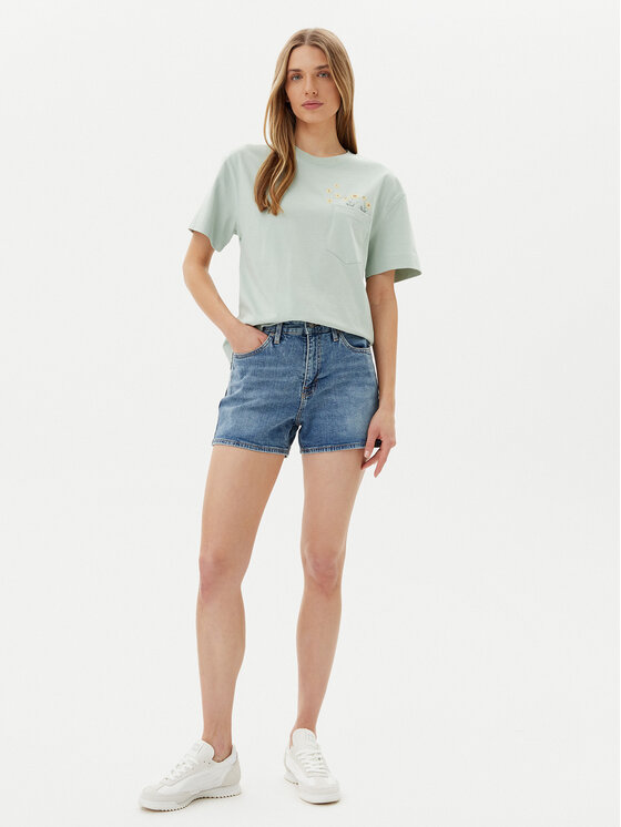 Lee Lee Tričko Embroidery Pocket 112363833 Zelená Relaxed Fit
