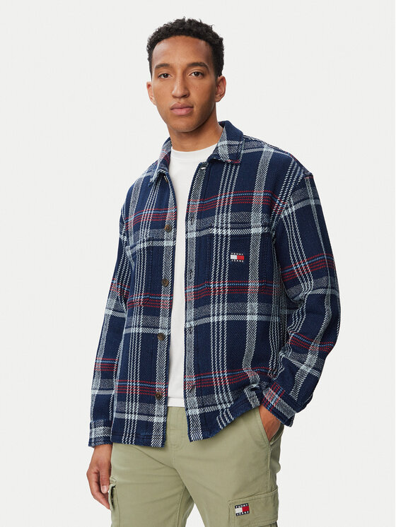 Tommy Jeans Cămașă Check DM0DM23135 Bleumarin Regular Fit